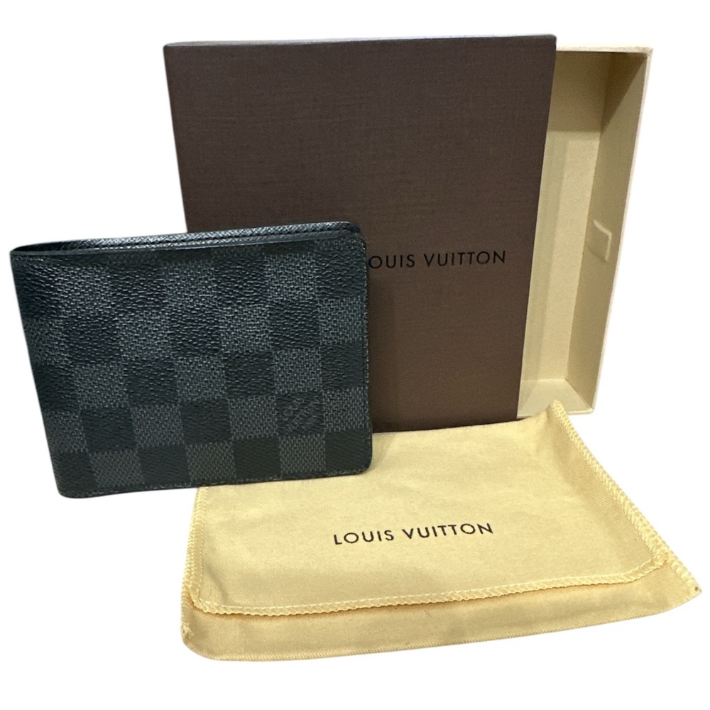 SOLD****Louis Vuitton Damier Graphite Wallet with Box and Dustbag